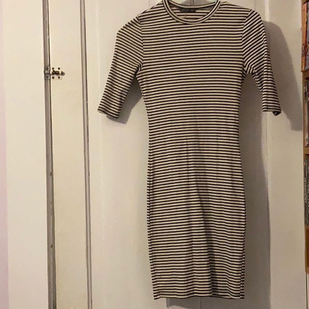 Striped bodycon dress
